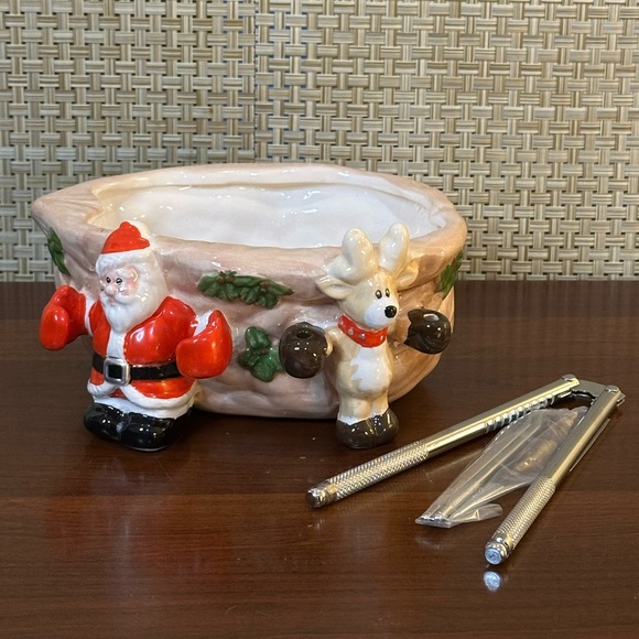 🎄🌟HP🌟VTG 1994 NIB Ceramic Nut Bowl/Nut Cracker House of Lloyd Nuts About XMas - Picture 3 of 13